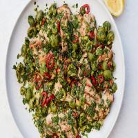 Grilled Chicken With Parsley-Olive Sauce_image