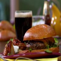 Rarebit Smash Burgers with Pub Potatoes and Horseradish Sauce_image