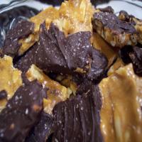 Chocolate-Dipped Nut Brittle With Sea Salt image