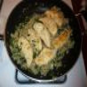 Chicken Tenders With Lemon-Spinach Rice_image
