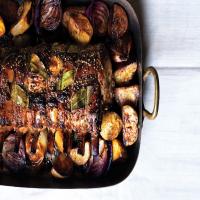 Cider-Brined Pork Roast with Potatoes and Onions_image