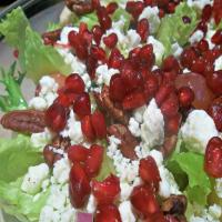 Holiday Pomegranate, Pear, and Grape Salad With Candied Pecans image