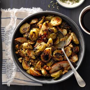 Roasted Brussels Sprouts with Pears image