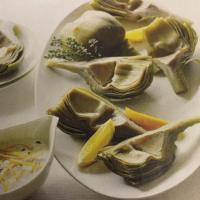 Artichokes with Garlic Basil Mayonnaise Recipe image
