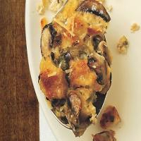 Savory Bread Pudding with Mushrooms and Parmesan Cheese_image