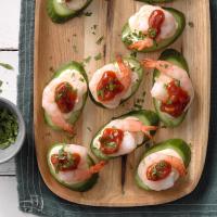Shrimp and Cucumber Canapes_image