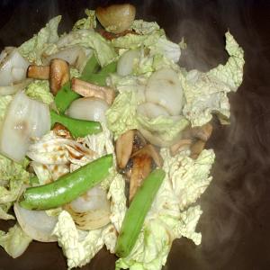Chinese Cabbage, Snow Pea and Mushroom Stir-Fry_image