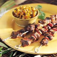 Tamarind-Glazed Lamb Skewers with Dried-Apricot Relish image