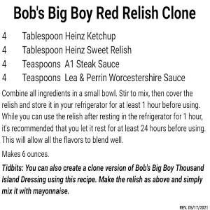 Bob's Big Boy Red Relish Clone_image