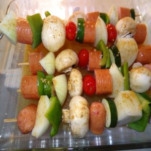 Summer Time Yum - Sausage and Vegetable Kabobs on the Grill_image