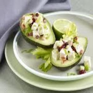Stuffed Avocado with Cranberry Chicken Salad_image