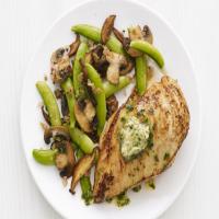 Herbed Chicken with Snap Peas and Mushrooms image