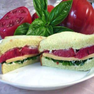 Tomato, Basil, & American Cheese Sandwich image