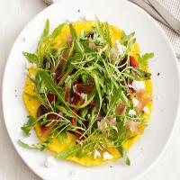 Open-Faced Omelet With Arugula Salad image