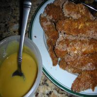 Baked Spicy Chicken Tenders With Honey-Mustard Sauce_image