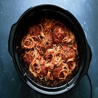 Slow Cooker Spaghetti and Meatballs_image