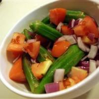 Grilled Okra Salad_image