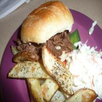 Mile-High Shredded Beef Sandwiches image