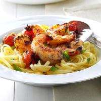 Grilled Shrimp & Tomatoes with Linguine image