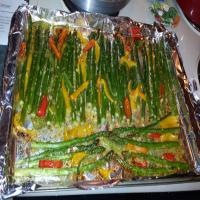 Grilled or Oven Roasted Bell Peppers and Asparagus image