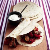 Mexican wraps with simple salsa image