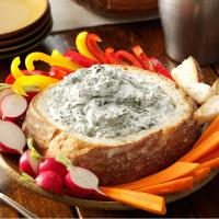 Spinach Dip in a Bread Bowl_image