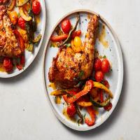 Sheet-Pan Paprika Chicken With Tomatoes and Parmesan image