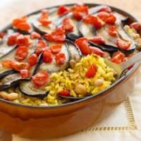 Vegetarian Oven-Baked Brown and Wild Rice with Eggplant_image