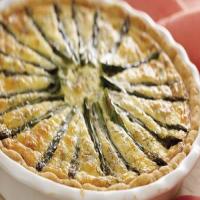 Smoked Salmon and Asparagus Quiche image