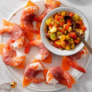 Prosciutto Shrimp with Tropical Mango Salsa_image