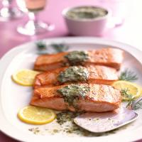 Seared Salmon with Mustard-Caper Butter image