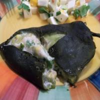 Crab and Goat Cheese Poblanos With Mango Salsa image
