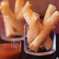 Shrimp and Sesame Sticks with Apricot Dipping Sauce_image