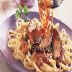 Grilled Beef and Calico Pasta_image