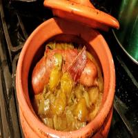 Bacon-Wrapped Sausage Casserole With Apple & Tomato Sauce_image