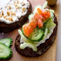 Creamy Goat Cheese and Cucumber Sandwich image
