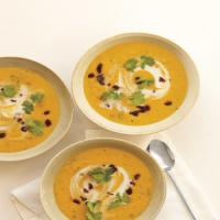 Curried Red Lentil Soup with Dried Cherries and Cilantro_image
