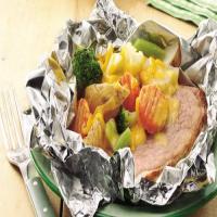 Grilled Cheesy Ham Supper Foil Packs image