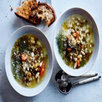 Creamy White Bean and Seaweed Stew With Parmesan image