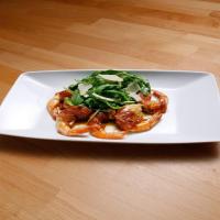 Shrimp Saltimbocca with Fennel and Arugula Salad image