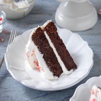 Chocolate-Candy Cane Cake image