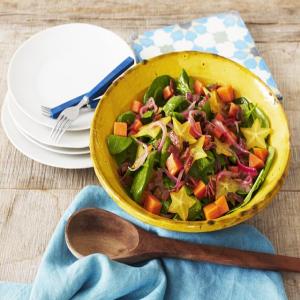 Tropical Wilted Spinach Salad image