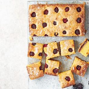 Blackberry bakewell squares image