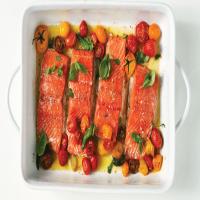 Slow-Baked Salmon and Cherry Tomatoes image