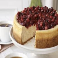 Cranberry-Glazed Cinnamon Cheesecake image