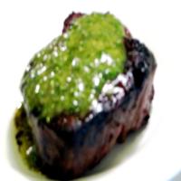 Grilled Steak With Cilantro Sauce image