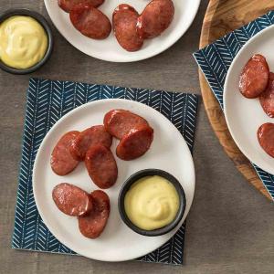 Snack Dippers with Hillshire Farm® Smoked Sausage and Honey Mustard image