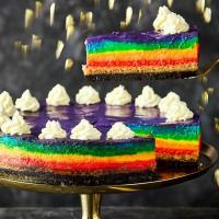 Rainbow cheesecake image