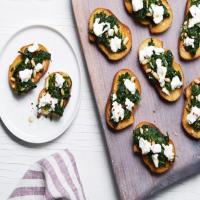 Spinach and Goat Cheese Crostini image