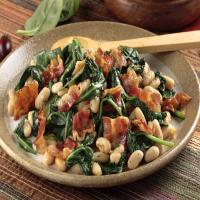White Beans with Bacon & Garlicky Greens image